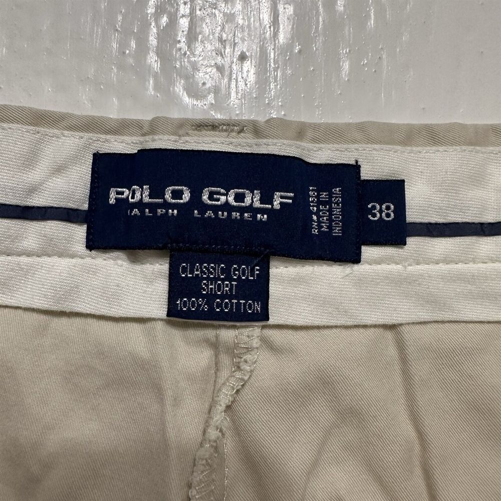 VTG Polo‎ Golf 38 x 9" Stone Pleated 100% Cotton Twill Classic Golf Short - Picture 3 of 7